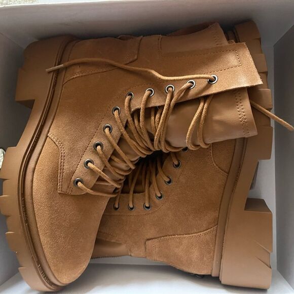 Ash Shoes - Ash Tan Lace Up Boots for Women